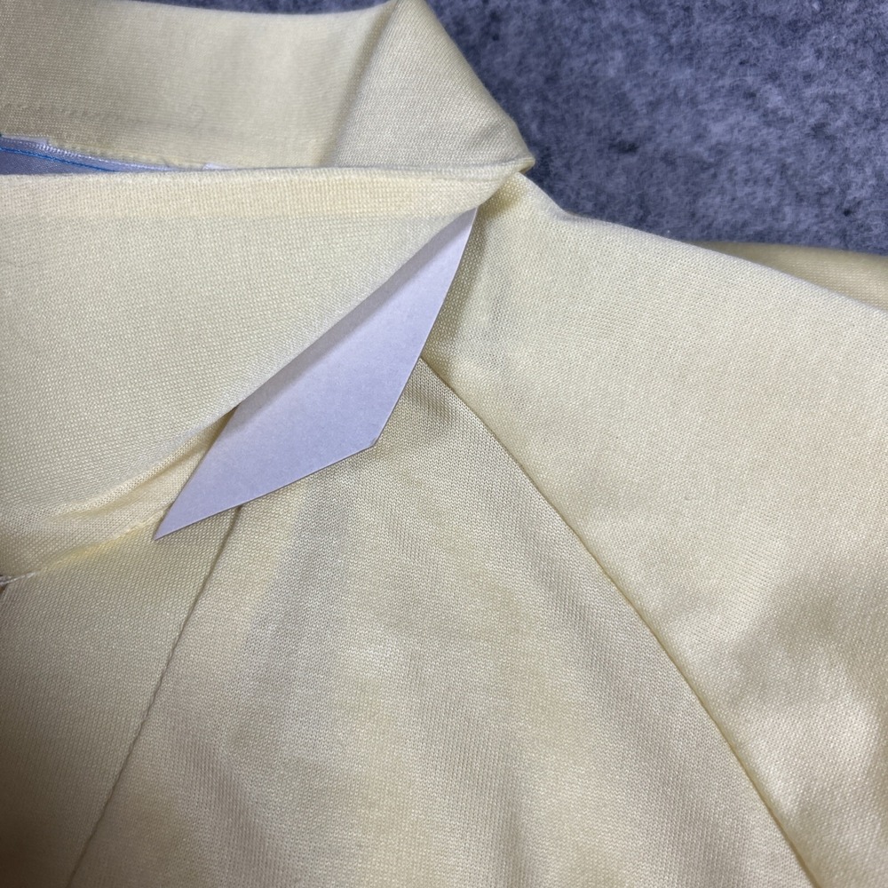 NWT Vintage Royale-Air Pastel Polo Men's M Yellow Front Pocket Polyester 70's - Picture 8 of 9